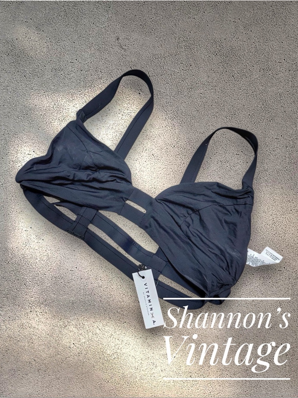Vitamin A NWT EcoLux Neutra Women’s sz Large bralette bikini top A11